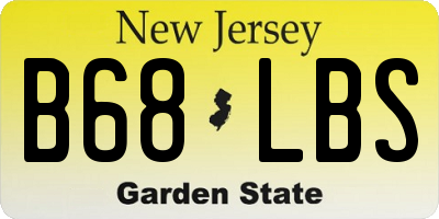 NJ license plate B68LBS