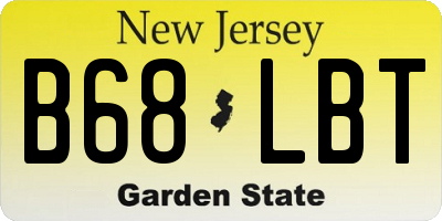 NJ license plate B68LBT