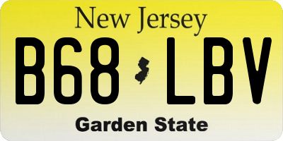 NJ license plate B68LBV
