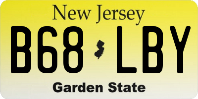 NJ license plate B68LBY