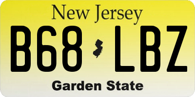 NJ license plate B68LBZ