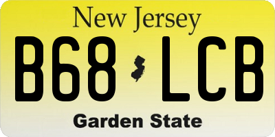 NJ license plate B68LCB