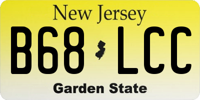 NJ license plate B68LCC