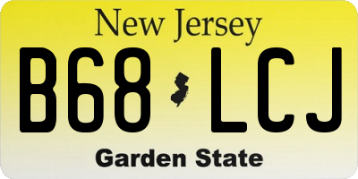NJ license plate B68LCJ