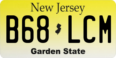 NJ license plate B68LCM