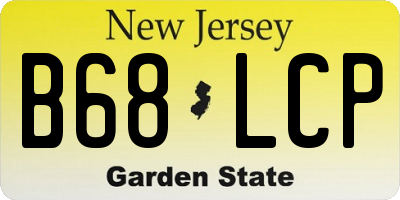 NJ license plate B68LCP