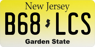 NJ license plate B68LCS