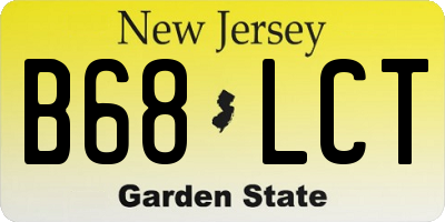 NJ license plate B68LCT