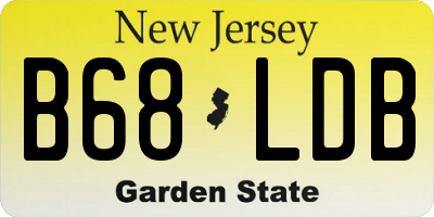 NJ license plate B68LDB
