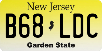NJ license plate B68LDC