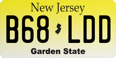 NJ license plate B68LDD