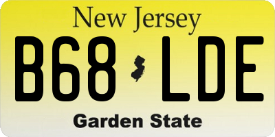 NJ license plate B68LDE
