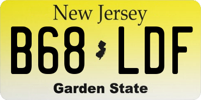 NJ license plate B68LDF