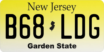 NJ license plate B68LDG