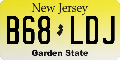 NJ license plate B68LDJ