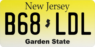 NJ license plate B68LDL