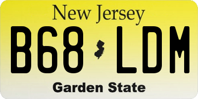 NJ license plate B68LDM