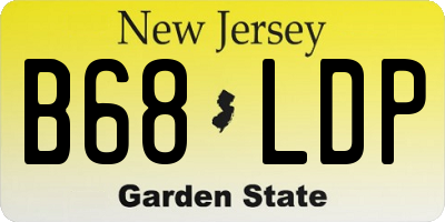 NJ license plate B68LDP