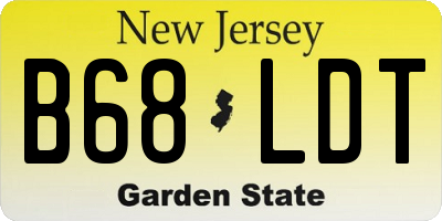 NJ license plate B68LDT
