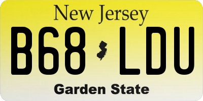 NJ license plate B68LDU