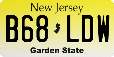 NJ license plate B68LDW