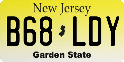 NJ license plate B68LDY