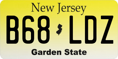NJ license plate B68LDZ