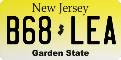 NJ license plate B68LEA