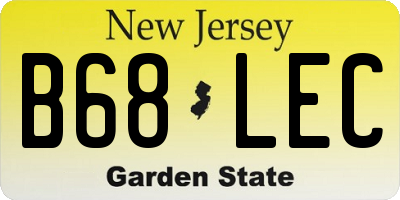 NJ license plate B68LEC