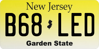 NJ license plate B68LED