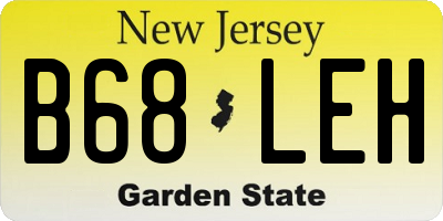 NJ license plate B68LEH