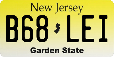 NJ license plate B68LEI