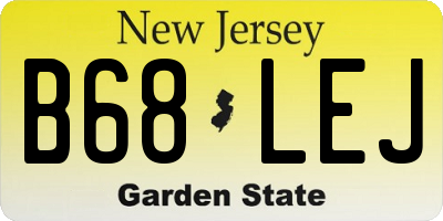 NJ license plate B68LEJ