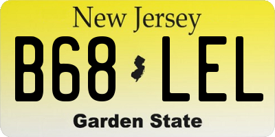 NJ license plate B68LEL
