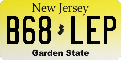 NJ license plate B68LEP