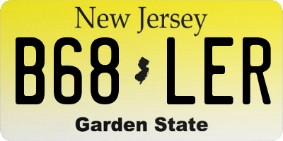 NJ license plate B68LER