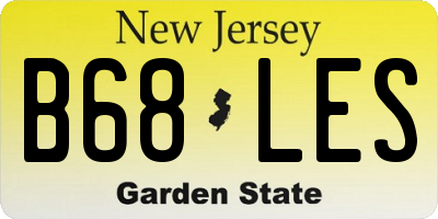 NJ license plate B68LES