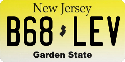 NJ license plate B68LEV