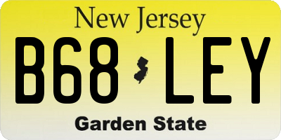 NJ license plate B68LEY