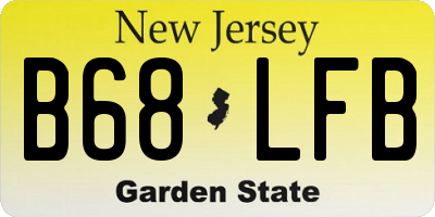 NJ license plate B68LFB