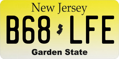 NJ license plate B68LFE