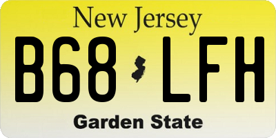 NJ license plate B68LFH