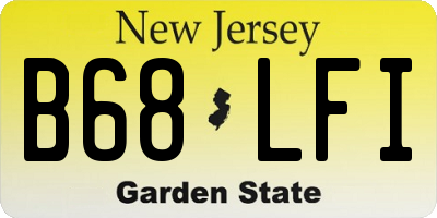 NJ license plate B68LFI