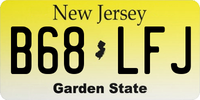 NJ license plate B68LFJ