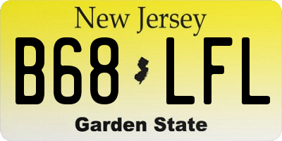 NJ license plate B68LFL