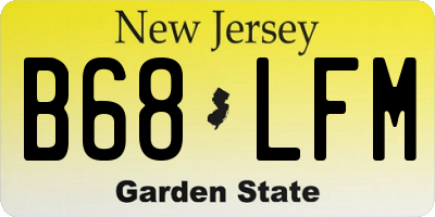 NJ license plate B68LFM