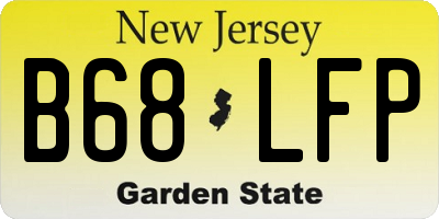 NJ license plate B68LFP