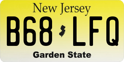 NJ license plate B68LFQ