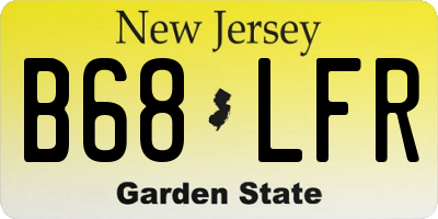 NJ license plate B68LFR
