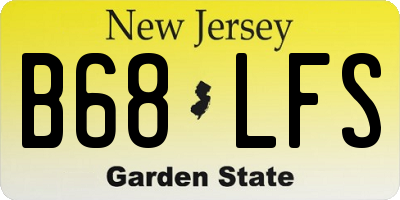 NJ license plate B68LFS